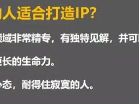 什么人适合成为IP？如何打造个人IP?